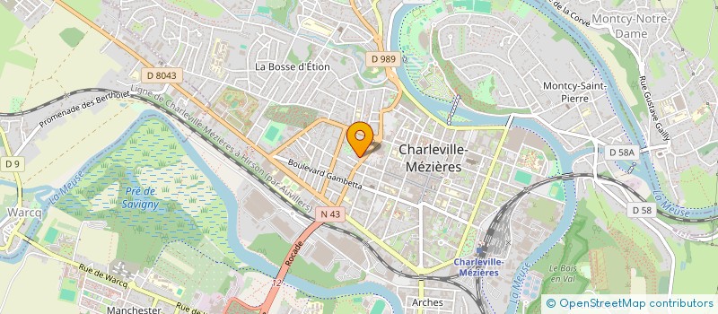 localisation de l'entreprise ASSOCIATION SPORTIVE DES AGENTS DE LA DSDEN DES ARDENNES  CHARLEVILLE-MEZIERES