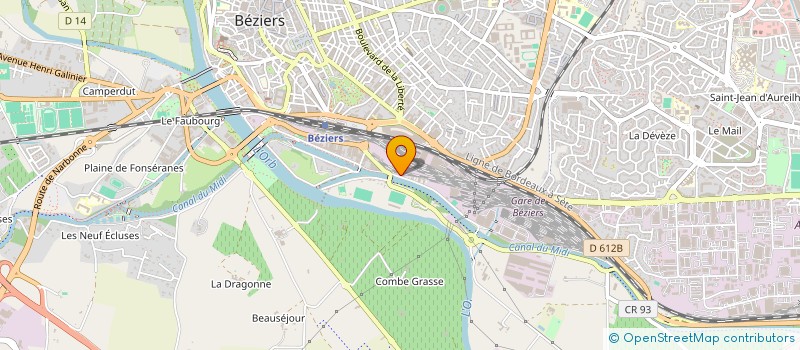 localisation de l'entreprise ASSOCIATION SPORTIVE DES CHEMINOTS BITERROIS DE GYMNASTIQUE à BEZIERS