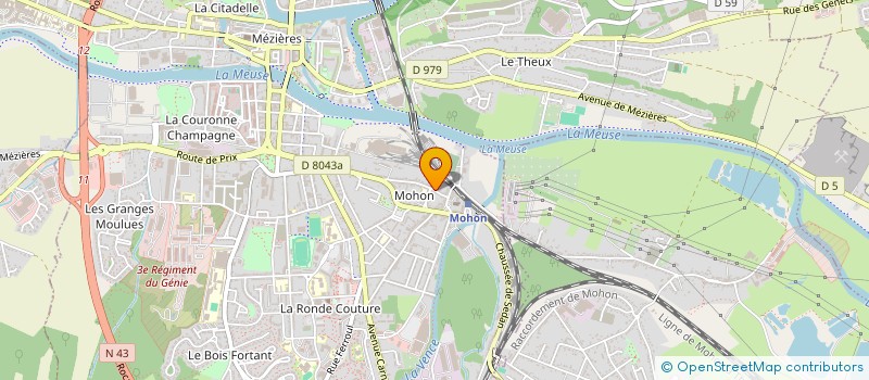 localisation de l'entreprise ASSOCIATION SPORTIVE DES CHEMINOTS DE CHARLEVILLE MEZIERES  CHARLEVILLE-MEZIERES