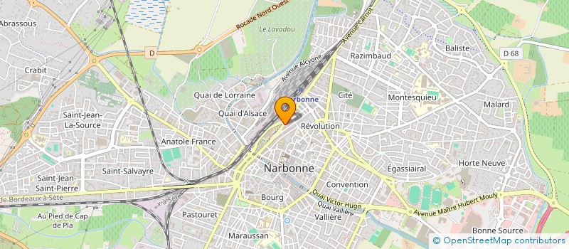 localisation de l'entreprise ASSOCIATION SPORTIVE DES CHEMINOTS NARBONNAIS OMNISPORTS  NARBONNE