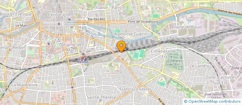 localisation de l'entreprise ASSOCIATION SPORTIVE DES CHEMINOTS RENNAIS BOXE THAILANDAISE  CORPS-NUDS