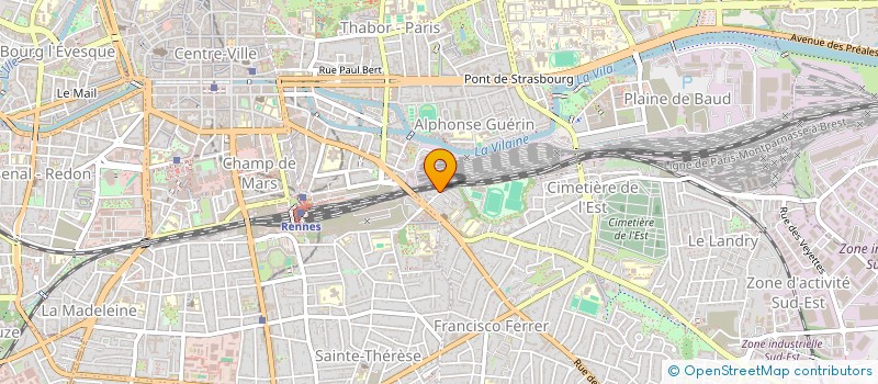 localisation de l'entreprise ASSOCIATION SPORTIVE DES CHEMINOTS RENNAIS - SQUASH  RENNES