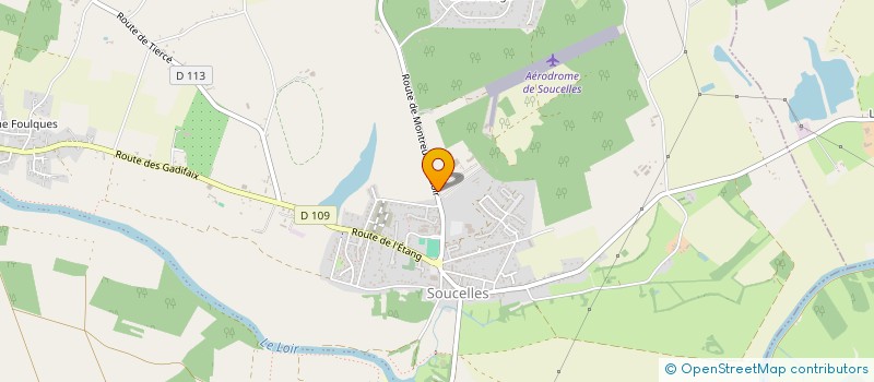 localisation de l'entreprise ASSOCIATION SPORTIVE DES COMMUNES DE VILLEVEQUE ET SOUCELLES DE TENNIS DE TABLE  RIVES-DU-LOIR-EN-ANJOU