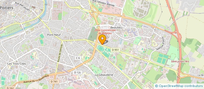 localisation de l'entreprise ASSOCIATION SPORTIVE DES ELEVES DE L'ECOLE SUPERIEURE D'INGENIEURS DE POITIERS  POITIERS