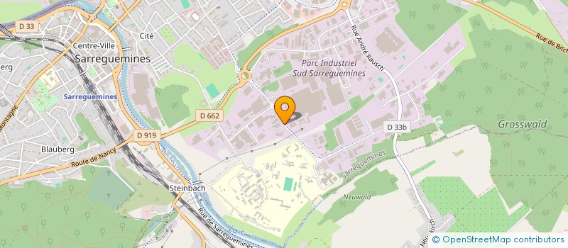 localisation de l'entreprise ASSOCIATION SPORTIVE DES FOOTBALLEURS CONTINENTAL  SARREGUEMINES