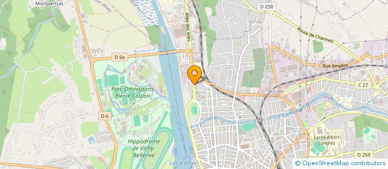 localisation de l'entreprise ASSOCIATION SPORTIVE DES GRAVES  VICHY