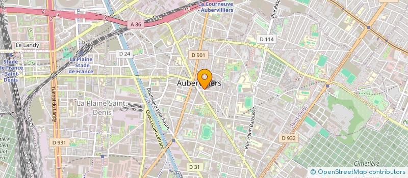 localisation de l'entreprise ASSOCIATION SPORTIVE DES JEUNES DE BOULLY  AUBERVILLIERS