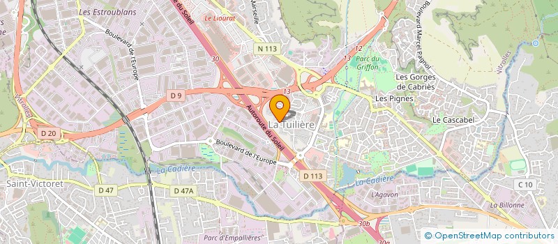 localisation de l'entreprise ASSOCIATION SPORTIVE DES METIERS DE DEFENSE ET DE SECURITE  VITROLLES