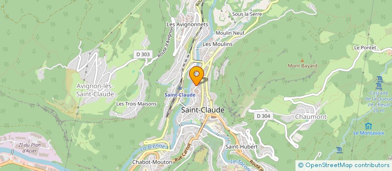 localisation de l'entreprise ASSOCIATION SPORTIVE DES P T T DE SAINT-CLAUDE  SAINT-CLAUDE