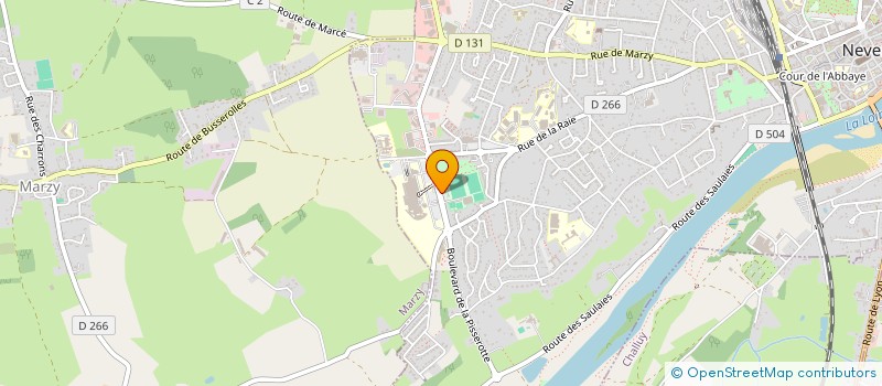 localisation de l'entreprise ASSOCIATION SPORTIVE DES P.T.T NEVERS à NEVERS