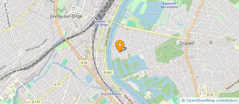localisation de l'entreprise ASSOCIATION SPORTIVE DES PERSONNELS FORCE OUVRIERE DU MINISTERE DE LA JUSTICE à DRAVEIL
