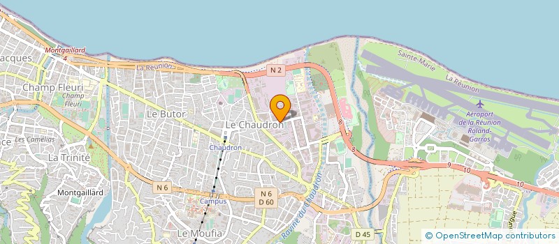 localisation de l'entreprise ASSOCIATION SPORTIVE DES PTT à SAINT-DENIS
