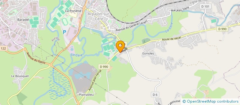 localisation de l'entreprise ASSOCIATION SPORTIVE DES PTT D'AURILLAC à ARPAJON-SUR-CERE
