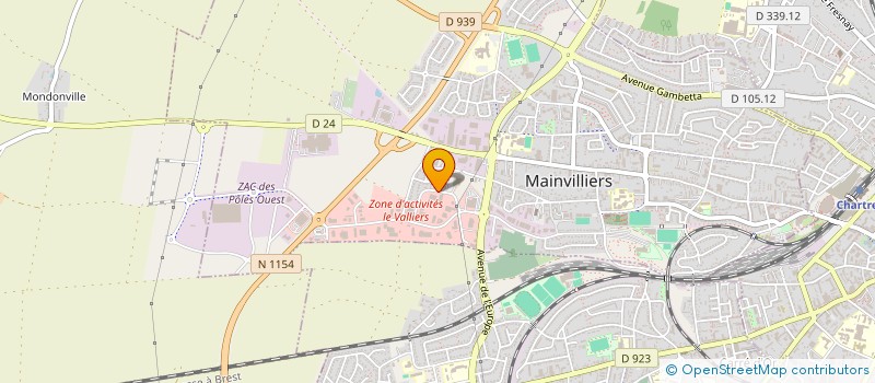 localisation de l'entreprise ASSOCIATION SPORTIVE DES PTT DE CHARTES à MAINVILLIERS