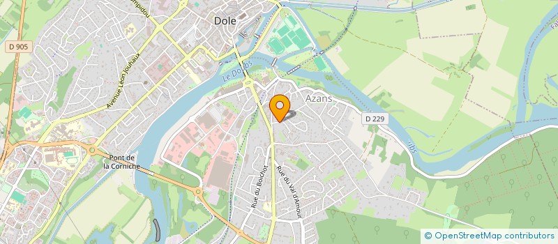 localisation de l'entreprise ASSOCIATION SPORTIVE DES PTT DE DOLE à DOLE