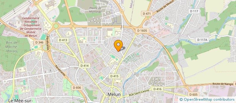 localisation de l'entreprise ASSOCIATION SPORTIVE DES PTT MELUN à MELUN