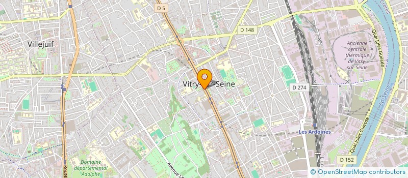 localisation de l'entreprise ASSOCIATION SPORTIVE DES TERRITORIAUX DE VITRY SUR SEINE à VITRY-SUR-SEINE