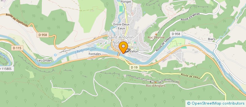 localisation de l'entreprise ASSOCIATION SPORTIVE DES TIREURS SAINT-ANTONINOIS  SAINT-ANTONIN-NOBLE-VAL