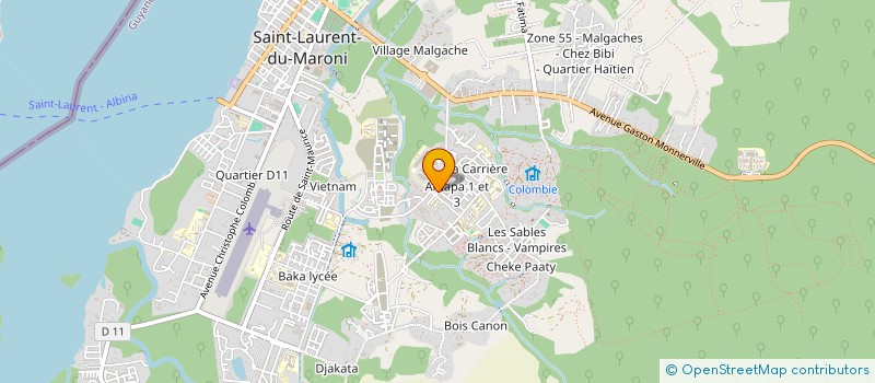 localisation de l'entreprise ASSOCIATION SPORTIVE DES VAMPIRES  SAINT-LAURENT-DU-MARONI