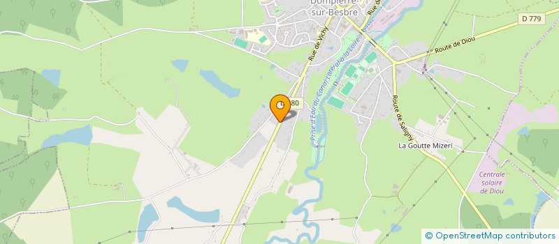 localisation de l'entreprise ASSOCIATION SPORTIVE DOMPIERROISE DE TENNIS (ASD TENNIS)  DOMPIERRE-SUR-BESBRE