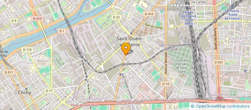 localisation de l'entreprise ASSOCIATION SPORTIVE DU BAUER DE SAINT OUEN à SAINT-OUEN-SUR-SEINE