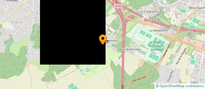 localisation de l'entreprise ASSOCIATION SPORTIVE DU BETHEMONT GOLF ET COUNTRY CLUB  POISSY