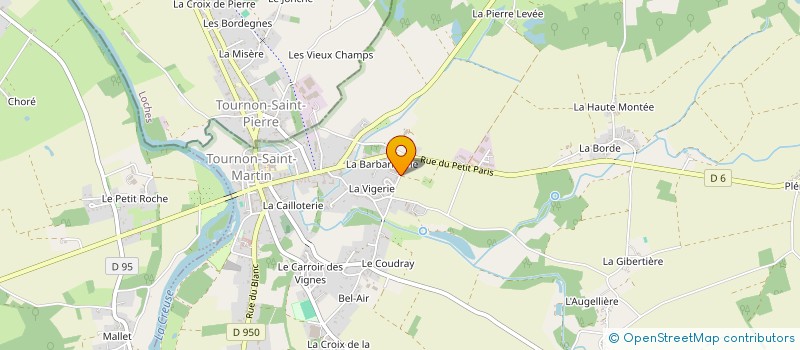 localisation de l'entreprise ASSOCIATION SPORTIVE DU C.E.G DE TOURNON-SAINT-MARTIN à TOURNON-SAINT-MARTIN