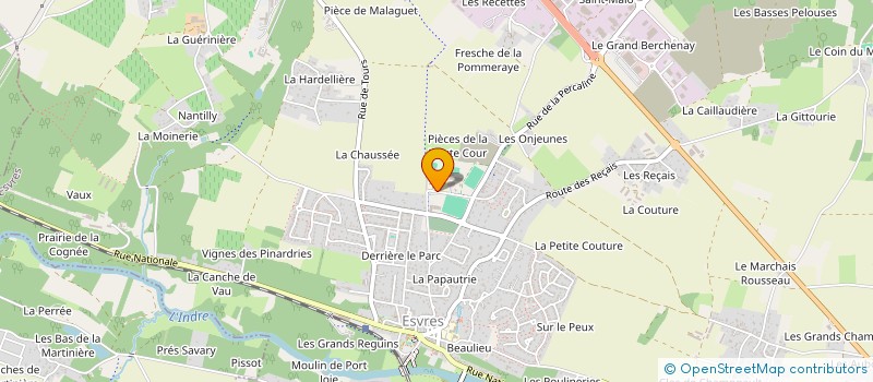 localisation de l'entreprise ASSOCIATION SPORTIVE DU C.E.G. ESVRES S/INDRE  ESVRES