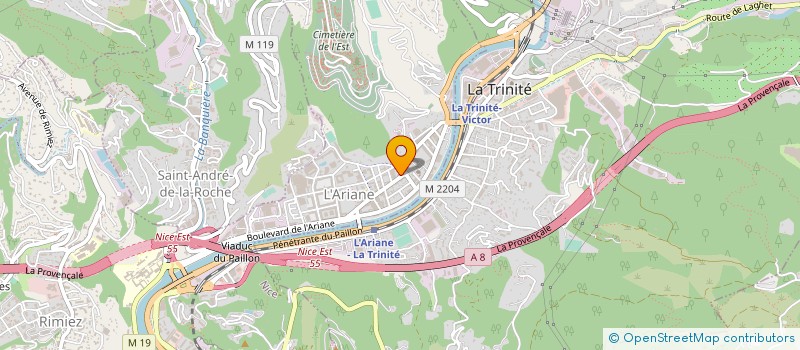 localisation de l'entreprise ASSOCIATION SPORTIVE DU CANTONNEMENT DE L'ARIANE à NICE