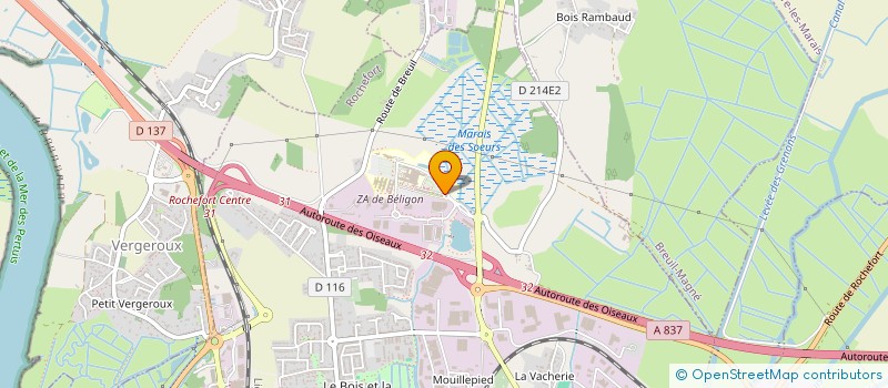 localisation de l'entreprise ASSOCIATION SPORTIVE DU CENTRE HOSPITALIER DE  ROCHEFORT  ROCHEFORT