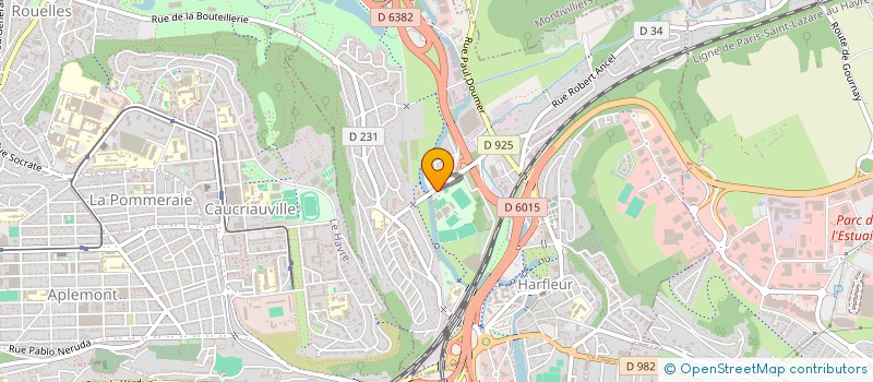 localisation de l'entreprise ASSOCIATION SPORTIVE DU CES D HARFLEUR  HARFLEUR