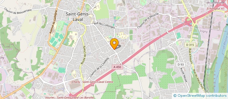 localisation de l'entreprise ASSOCIATION SPORTIVE DU CES DE SAINT GENIS LAVAL à SAINT-GENIS-LAVAL