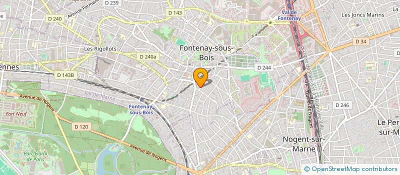 localisation de l'entreprise ASSOCIATION SPORTIVE DU CES MIXTE DE FONTENAY à FONTENAY-SOUS-BOIS