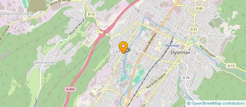 localisation de l'entreprise ASSOCIATION SPORTIVE DU CES MIXTE LOUIS AMPERE à OYONNAX