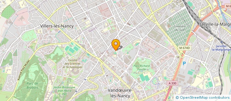 localisation de l'entreprise ASSOCIATION SPORTIVE DU CHARMOIS  VANDUVRE-LES-NANCY