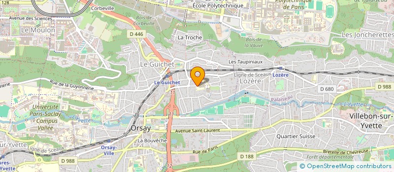 localisation de l'entreprise ASSOCIATION SPORTIVE DU COLLEGE ALAIN FOURNIER  ORSAY