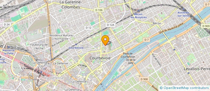localisation de l'entreprise ASSOCIATION SPORTIVE DU COLLEGE ALFRED DE VIGNY à COURBEVOIE