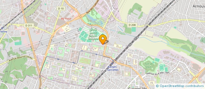 localisation de l'entreprise ASSOCIATION SPORTIVE DU COLLEGE ANATOLE FRANCE  SARCELLES