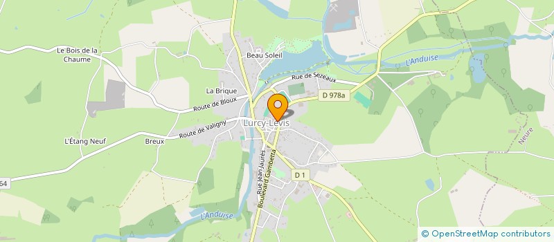 localisation de l'entreprise ASSOCIATION SPORTIVE DU COLLEGE ANDRE BOUTRY DE LURCY LEVIS  LURCY-LEVIS