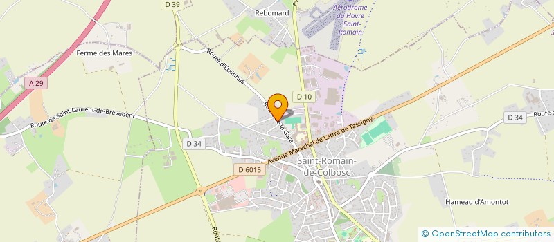 localisation de l'entreprise ASSOCIATION SPORTIVE DU COLLEGE ANDRE SIEGFRIED DE SAINT ROMAIN DE COLBOSC  SAINT-ROMAIN-DE-COLBOSC