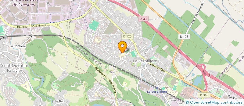 localisation de l'entreprise ASSOCIATION SPORTIVE DU COLLEGE ANNE FRANCK  LA VERPILLIERE