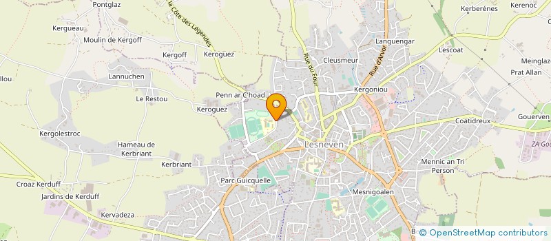 localisation de l'entreprise ASSOCIATION SPORTIVE DU COLLEGE ANTOINE DE SAINT-EXUPERY DE LESNEVEN  LESNEVEN