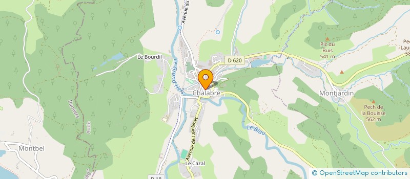 localisation de l'entreprise ASSOCIATION SPORTIVE DU COLLEGE ANTOINE PONS DE CHALABRE  CHALABRE