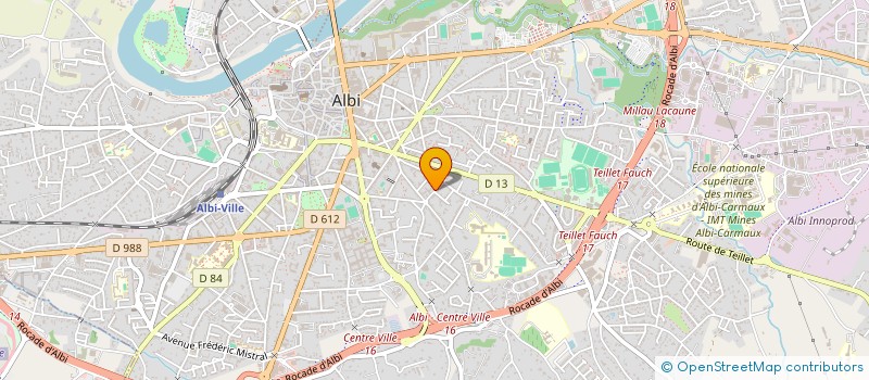 localisation de l'entreprise ASSOCIATION SPORTIVE DU COLLEGE BITCHE D'ALBI  ALBI