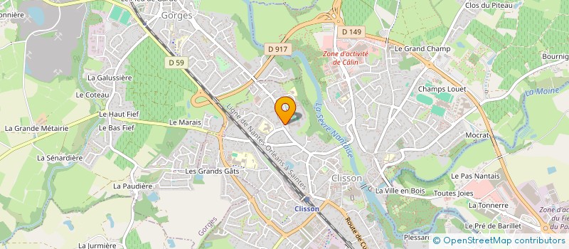 localisation de l'entreprise ASSOCIATION SPORTIVE DU COLLEGE CACAULT  CLISSON