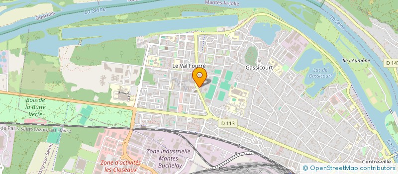 localisation de l'entreprise ASSOCIATION SPORTIVE DU COLLEGE CLEMENCEAU  MANTES-LA-JOLIE