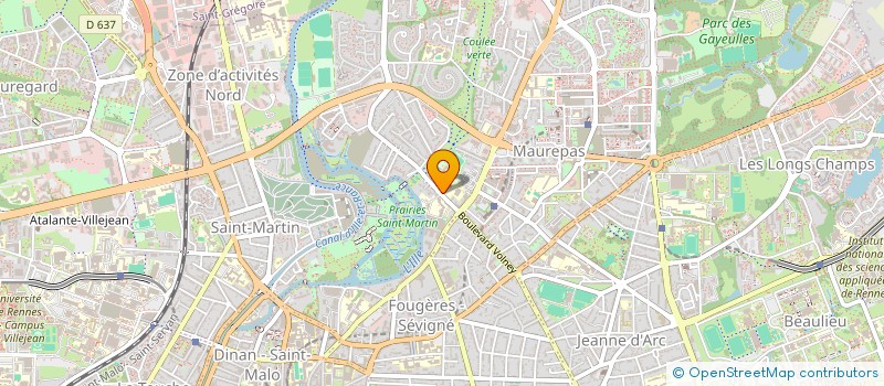 localisation de l'entreprise ASSOCIATION SPORTIVE DU COLLEGE CLOTILDE VAUTIER  RENNES