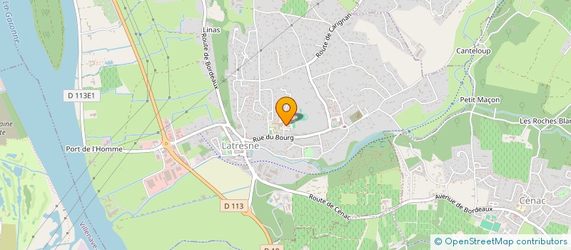 localisation de l'entreprise ASSOCIATION SPORTIVE DU COLLEGE D'ENSEIGNEMENT SECONDAIRE DE LATRESNE  LATRESNE