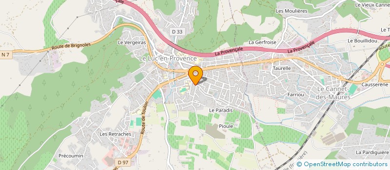 localisation de l'entreprise ASSOCIATION SPORTIVE DU COLLEGE D'ENSEIGNEMENT SECONDAIRE DU LUC  LE LUC