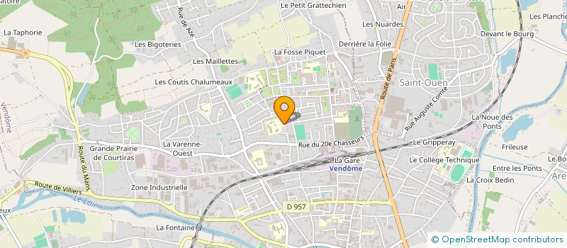 localisation de l'entreprise ASSOCIATION SPORTIVE DU COLLEGE D'ENSEIGNEMENT SECONDAIRE JEAN EMOND  VENDOME